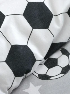 Online Catherine Lansfield Grey Supersoft 100% Brushed Cotton Football Duvet Cover Set