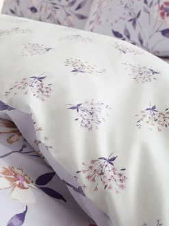 Best Catherine Lansfield Isadora Floral Reversible Duvet Cover Set Lilac