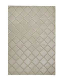 Outlet Catherine Lansfield Natural Cosy Diamond Washable Rug