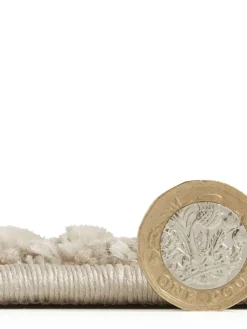 Clearance Catherine Lansfield Natural Retro Circles Washable Rug