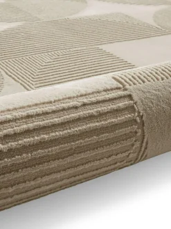 Clearance Catherine Lansfield Natural Retro Circles Washable Rug