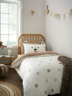 Catherine Lansfield Natural Cosy Bear So Soft Duvet Cover Set^ Branded Bedlinen