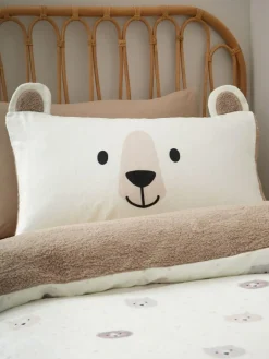 Catherine Lansfield Natural Cosy Bear So Soft Duvet Cover Set^ Branded Bedlinen