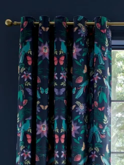 Catherine Lansfield Navy Blue Curtains^ Curtains & Blinds