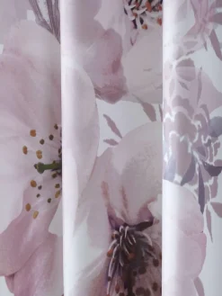 New Catherine Lansfield Pink Dramatic Floral Shower Curtains