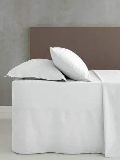 Clearance Catherine Lansfield Set of 2 White Easy Iron Percale Pillowcases