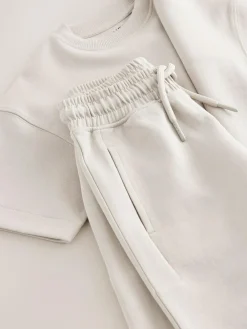 Next Relaxed Fit Heavyweight T-Shirt and Shorts Set (3-16yrs)^BOY Tops|Shorts