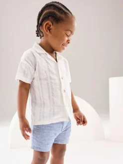 Next Chambray Blue Chino Shorts (3mths-7yrs)^BOY Shorts|Shorts