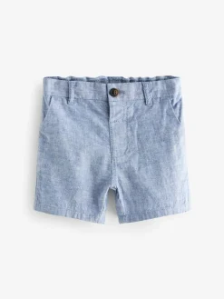 Next Chambray Blue Chino Shorts (3mths-7yrs)^BOY Shorts|Shorts