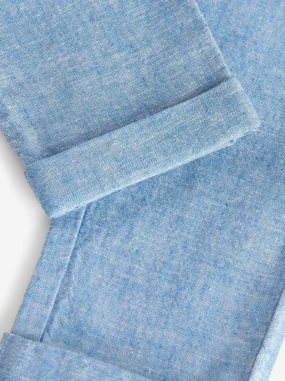 Best Next Regular Fit Linen Blend Pull on Trousers (3mths-7yrs) Chambray Blue