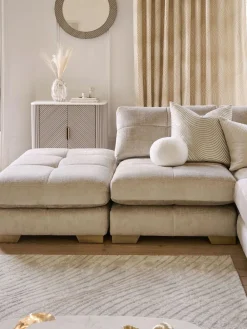 Outlet Next Collection Luxe 59 x 59cm Velvet Curve Cushion Champagne Gold