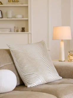 Outlet Next Collection Luxe 59 x 59cm Velvet Curve Cushion Champagne Gold