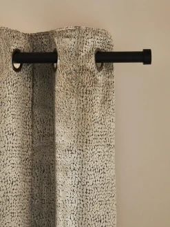 Sale Next Collection Luxe Heavyweight Cut Velvet Eyelet Lined Curtains Champagne Gold