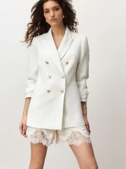 Next Satin Shorts With Lace Trim^Women Shorts