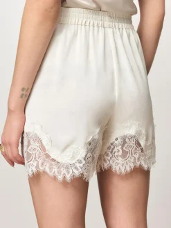 Next Satin Shorts With Lace Trim^Women Shorts