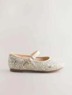 Next Champagne Gold Standard Fit (F) Flower Girl Occasion Mary Jane Shoes^ Boots|Shoes