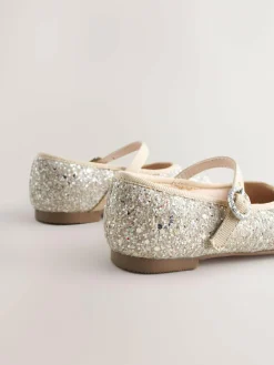 Next Champagne Gold Standard Fit (F) Flower Girl Occasion Mary Jane Shoes^ Boots|Shoes