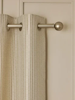 Next Champagne Gold Stripe Jacquard Eyelet Lined Curtains^ Curtains & Blinds