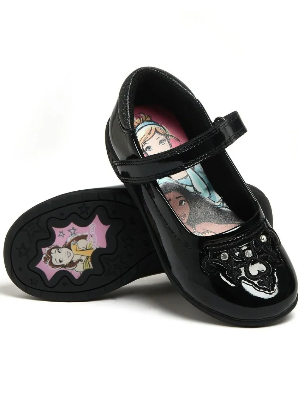 Discount Character Black Disney Princess School Shoes