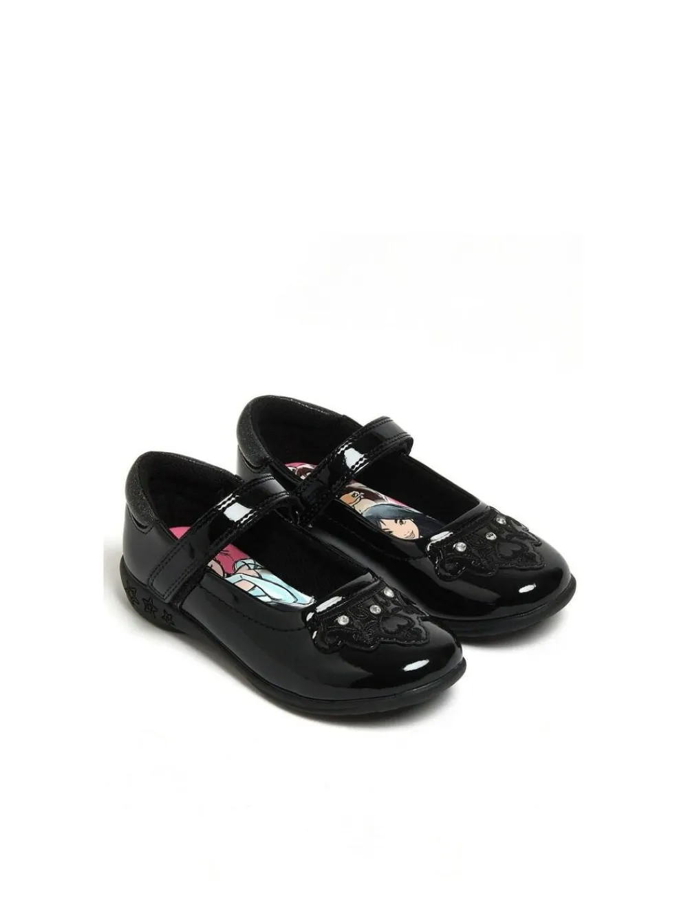 Discount Character Black Disney Princess School Shoes