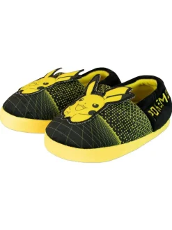 Character Black Pokemon Fleece Printed Slippers^BOY Nightwear