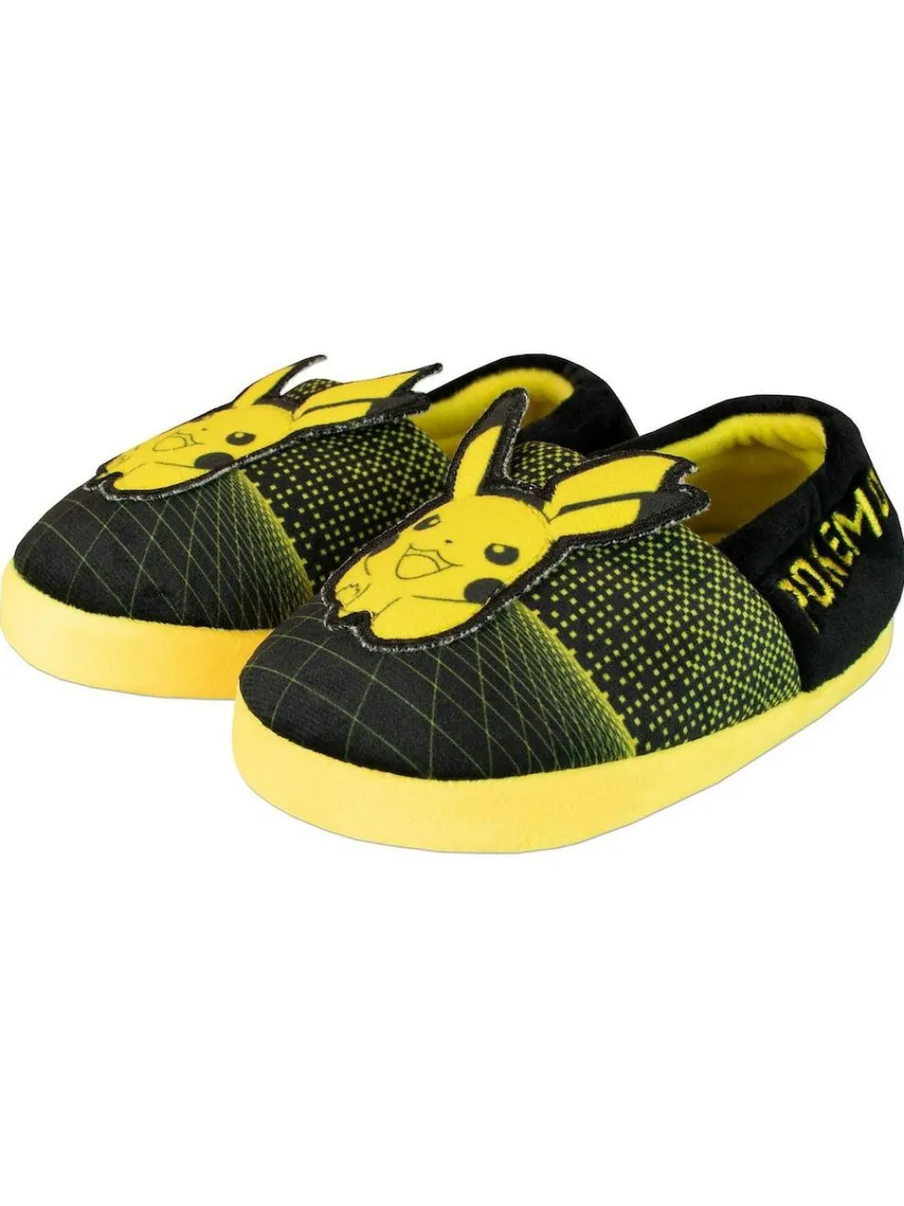Character Black Pokemon Fleece Printed Slippers^BOY Nightwear