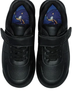 Outlet Character Black Sonic School Shoes