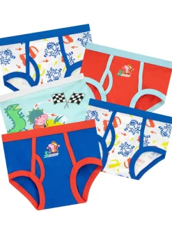 Discount Character Blue George Pig 100% Cotton Underwears 5 Pack