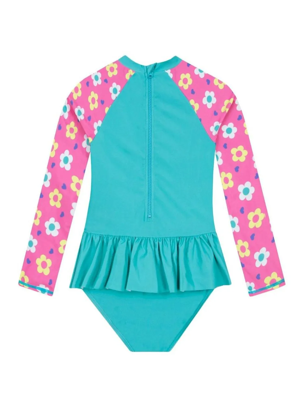 New Character Blue PAW Patrol Skye Long Sleeve Floral Print Swimsuit