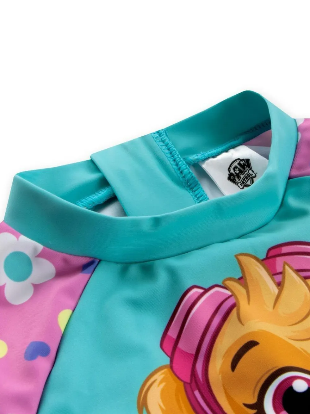 New Character Blue PAW Patrol Skye Long Sleeve Floral Print Swimsuit