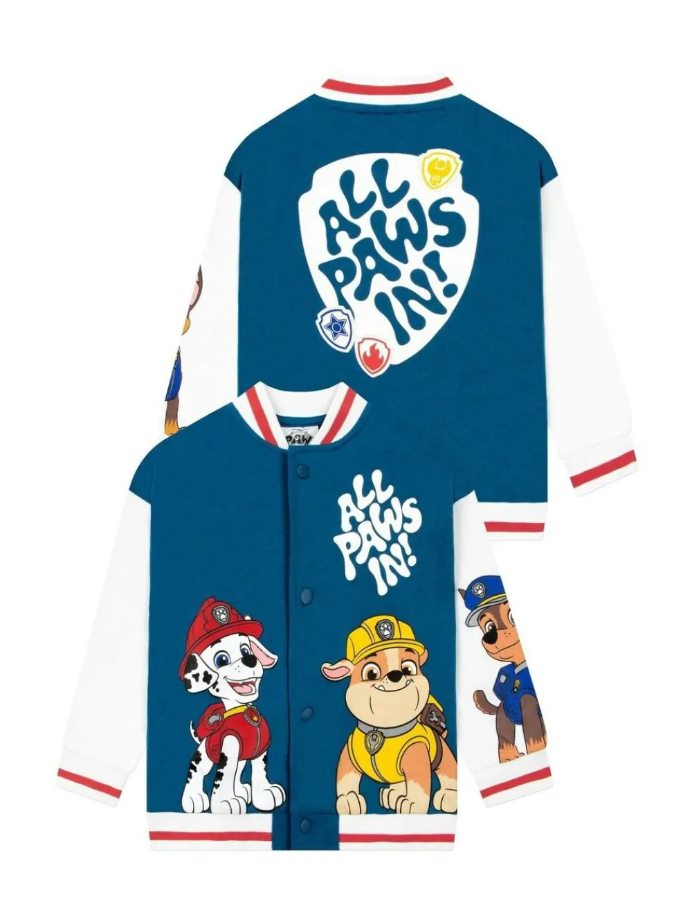 Character Blue PAW Patrol Chase Marshall And Rubble Bomber Jacket