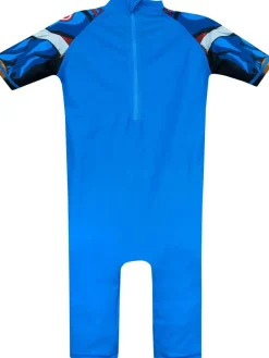 Character Blue White Marvel Avengers Captain America One Piece Swimsuit^BOY Swimwear|Swimwear