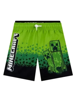 Character Green Minecraft Creeper Swimming Trunks^BOY Underwear