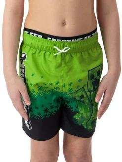 Character Green Minecraft Creeper Swimming Trunks^BOY Underwear