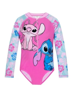 Character Pink Disney Lilo And Stitch & Angel Swimsuit^ Swimwear|Swimwear