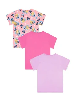 Character Pink Girls 100% Cotton T-Shirts 3 Pack^ T-Shirts