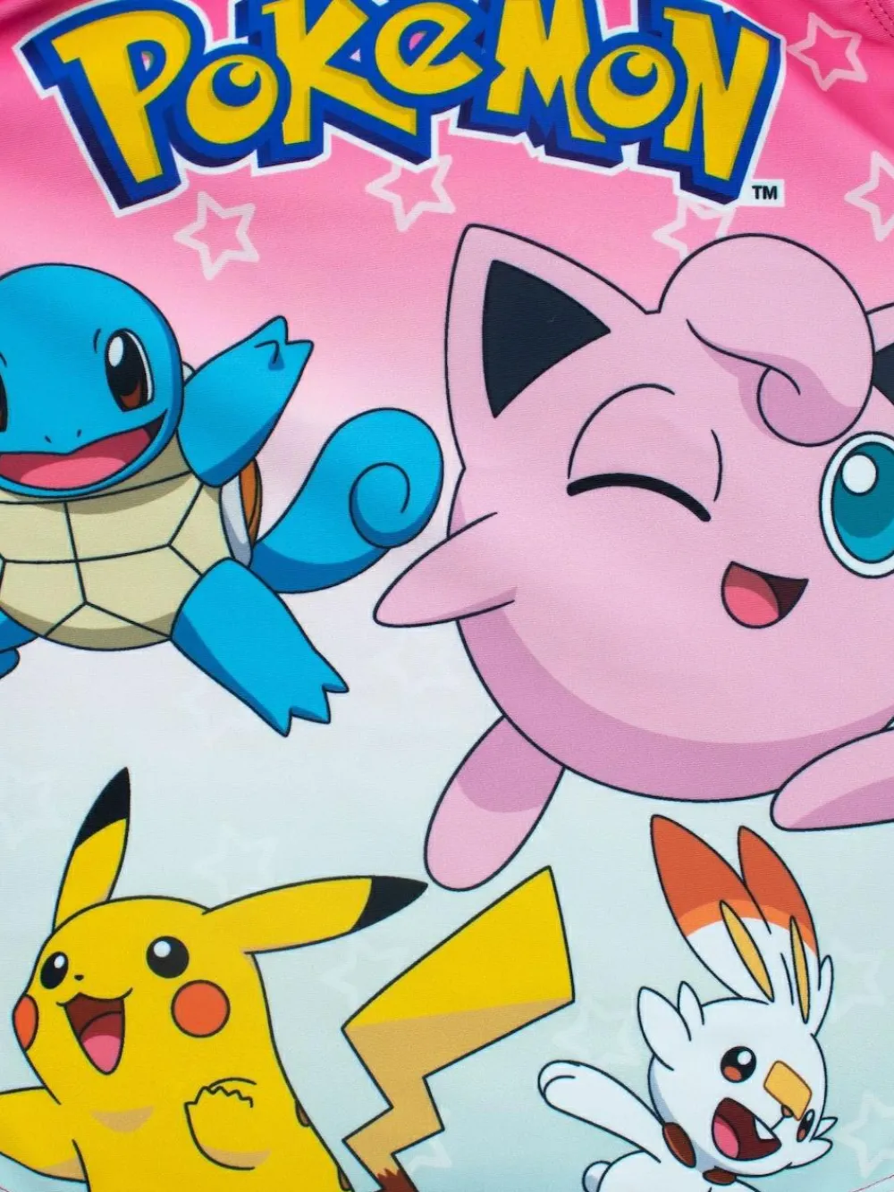 Clearance Character Pink Pokemon Girls Printed Tie Swimsuit