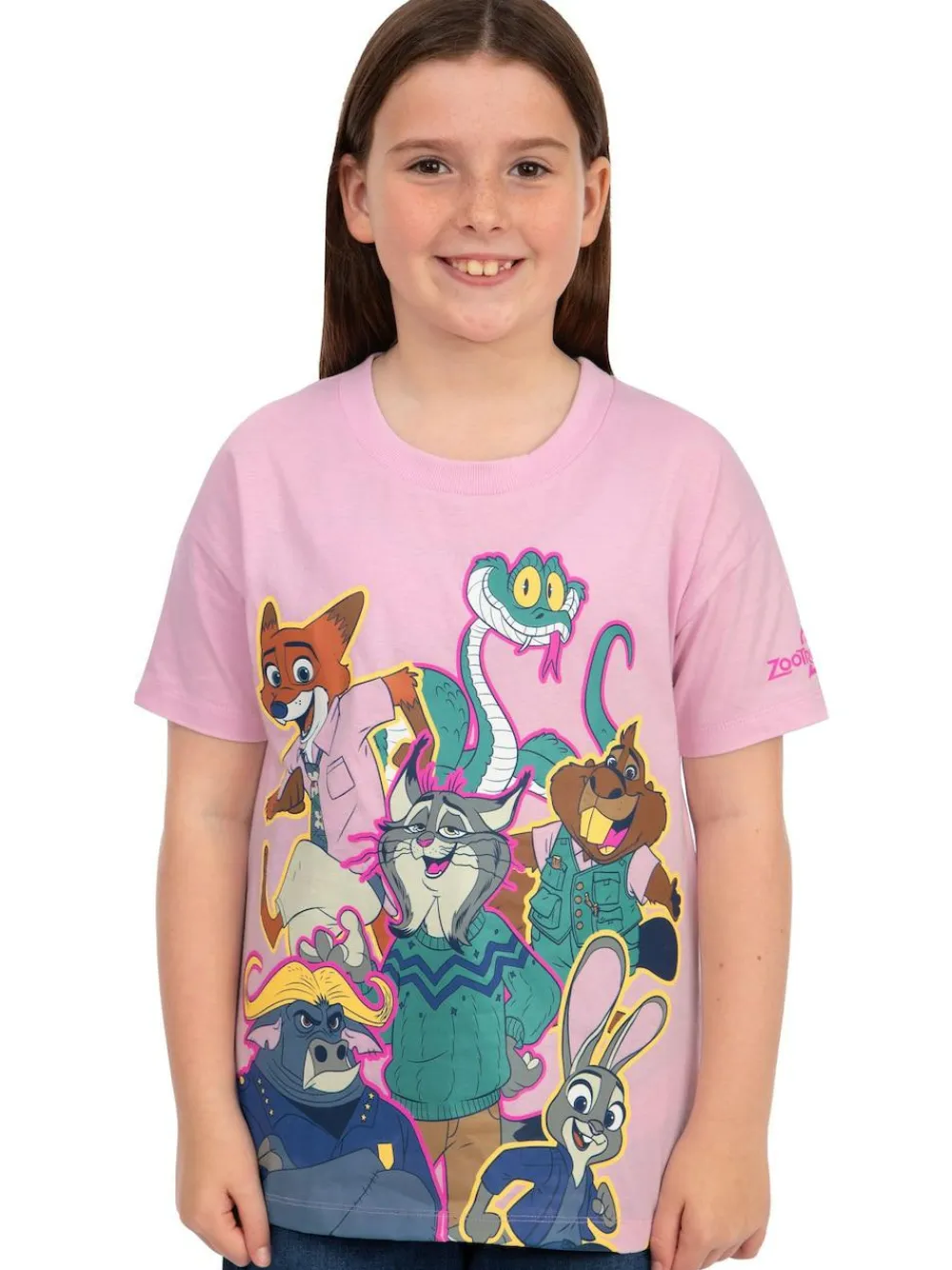 Clearance Character Pink Zootropolis Grils T-Shirt