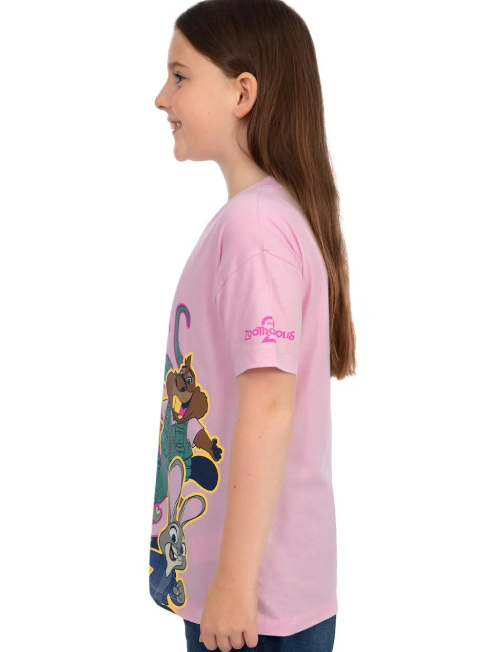 Clearance Character Pink Zootropolis Grils T-Shirt