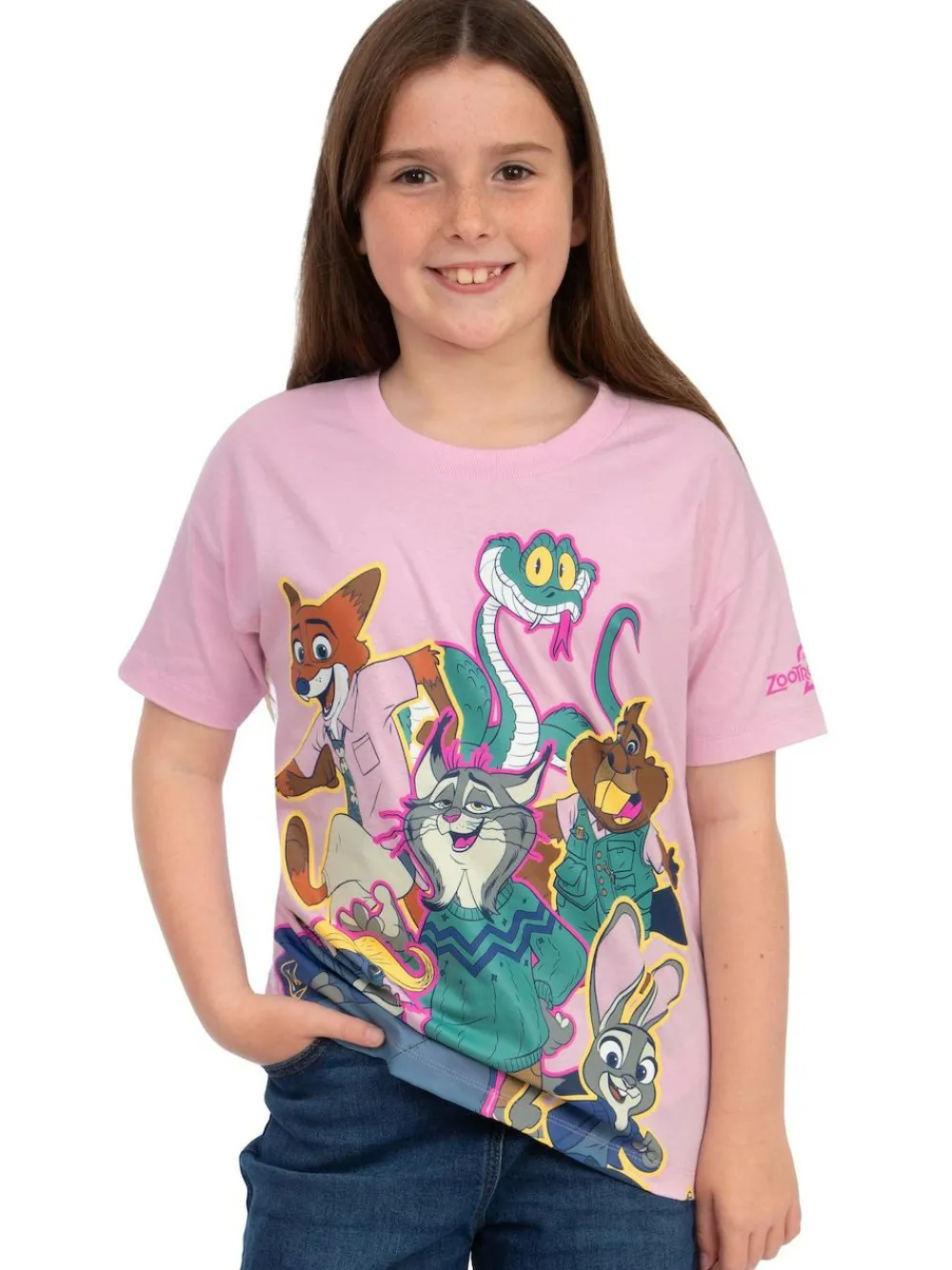 Clearance Character Pink Zootropolis Grils T-Shirt