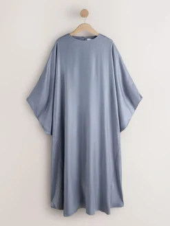 Outlet Next Kaftan Shimmer Maxi Dress Charcoal Blue