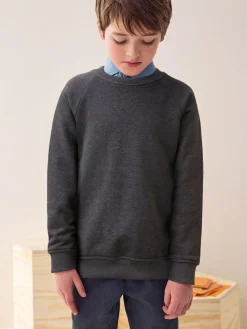 Next Charcoal Crew Neck School Sweater (3-17yrs)^BOY Sweatshirts & Hoodies|Sweatshirts & Hoodies