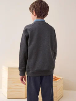 Next Charcoal Crew Neck School Sweater (3-17yrs)^BOY Sweatshirts & Hoodies|Sweatshirts & Hoodies