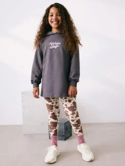 Discount Next Graphic Print Hoodie Leggings Set (3-16yrs) Charcoal