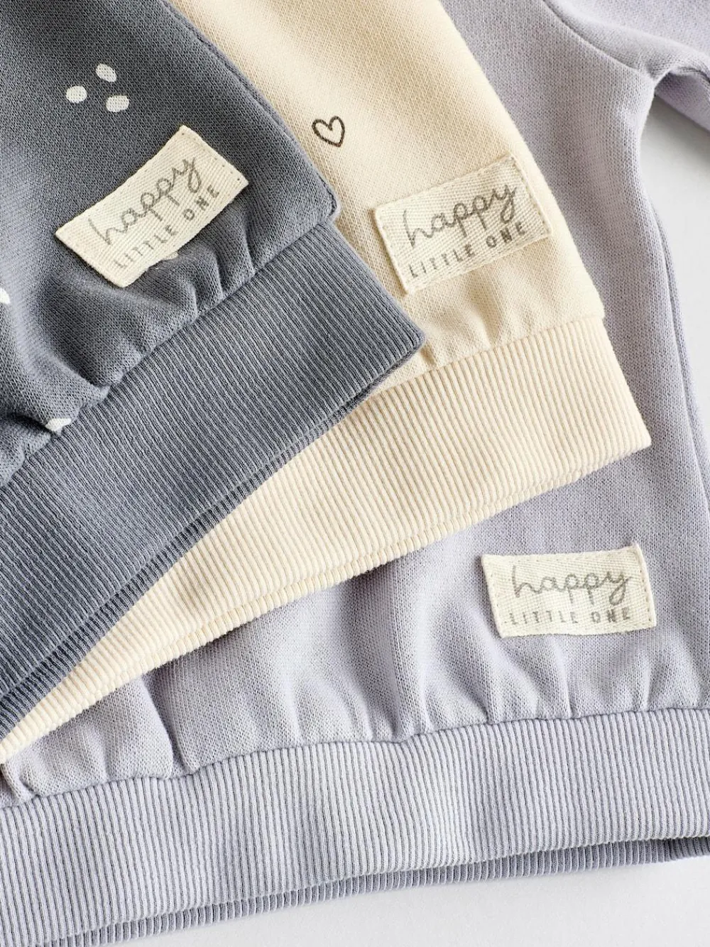 Next Charcoal Grey & Cream Baby Sweatshirt & Joggers 6 Piece Set (0mths-2yrs)^ Baby Girls|Baby Girls