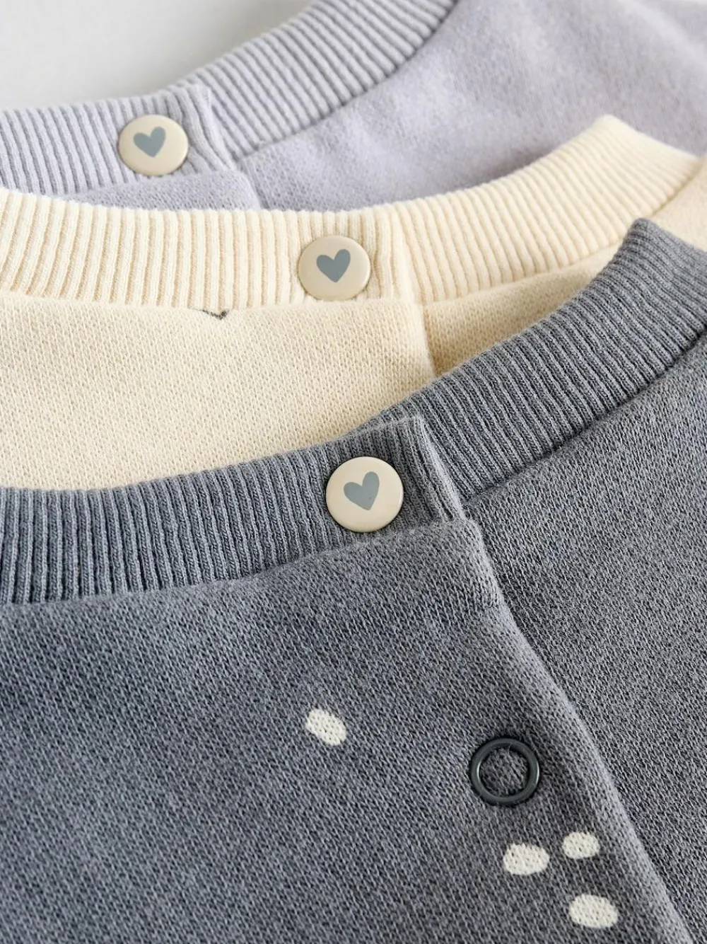 Next Charcoal Grey & Cream Baby Sweatshirt & Joggers 6 Piece Set (0mths-2yrs)^ Baby Girls|Baby Girls