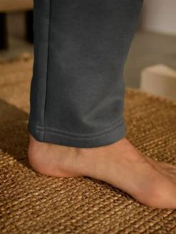 Online Next Charcoal Grey Brushback Heavyweight Open Joggers