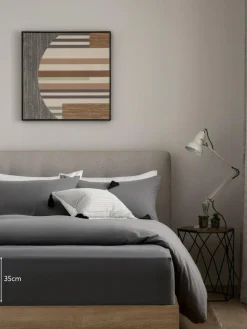 Next Charcoal Grey Brushed Cotton Supersoft Deep Fitted Sheet