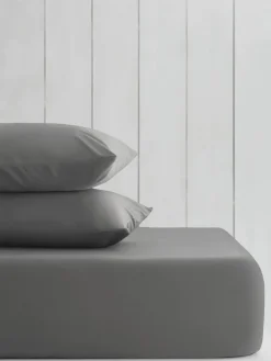 Next Charcoal Grey Cotton Rich Fitted Bed Sheet^ Bedsheets & Pillow Cases