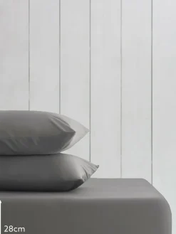 Next Charcoal Grey Cotton Rich Fitted Bed Sheet^ Bedsheets & Pillow Cases